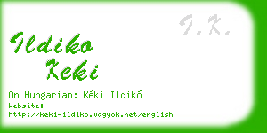 ildiko keki business card