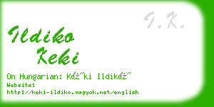 ildiko keki business card